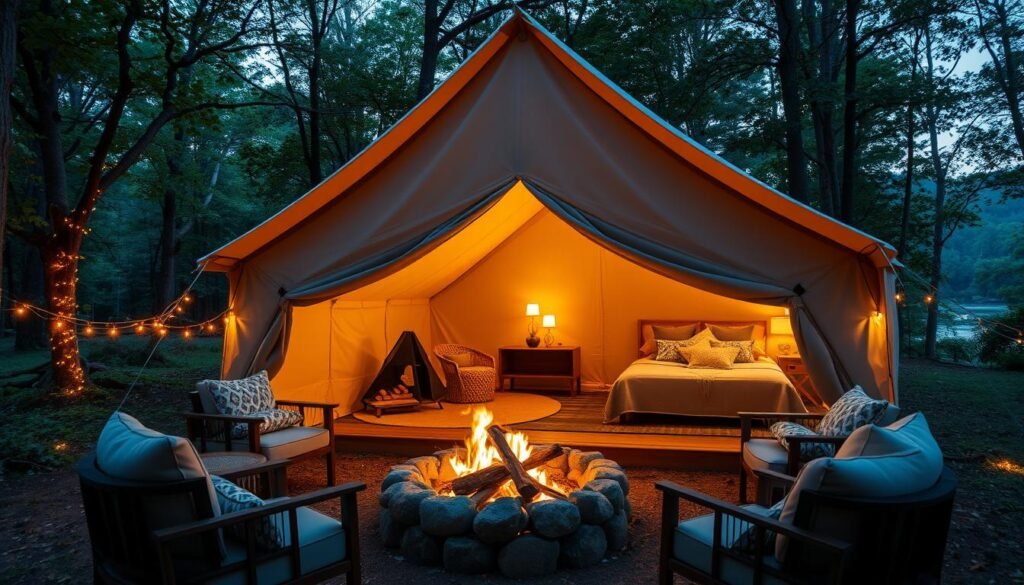 Glamping accommodation