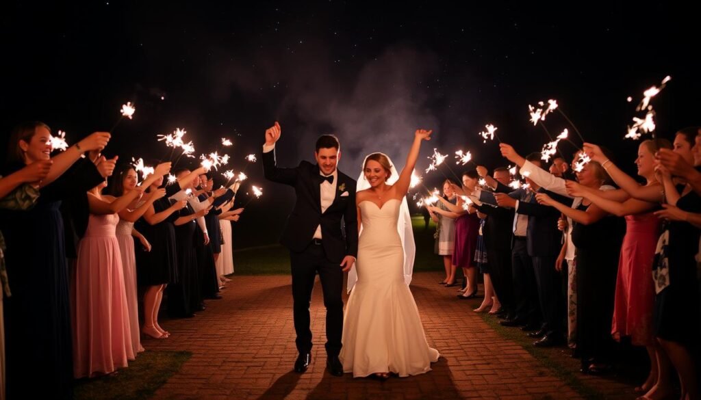 wedding sparkler exit