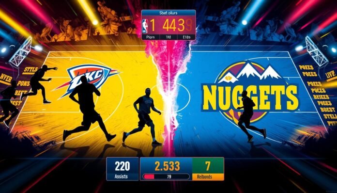 oklahoma city thunder vs denver nuggets match player stats