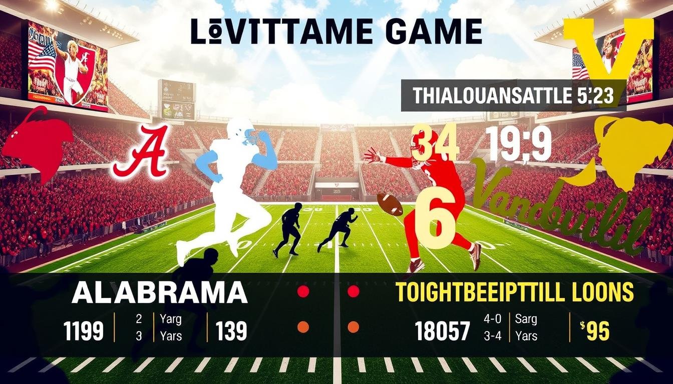 alabama crimson tide football vs vanderbilt football match player stats