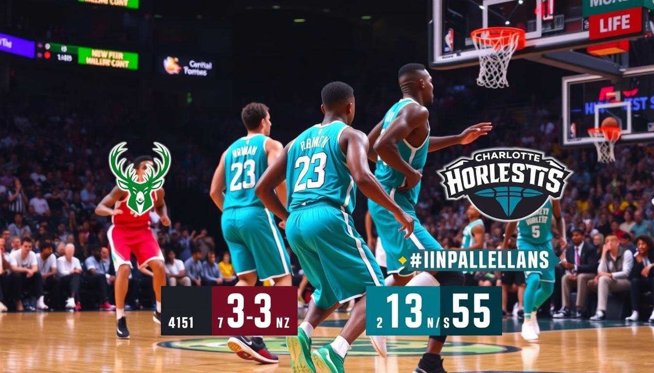 milwaukee bucks vs charlotte hornets match player stats