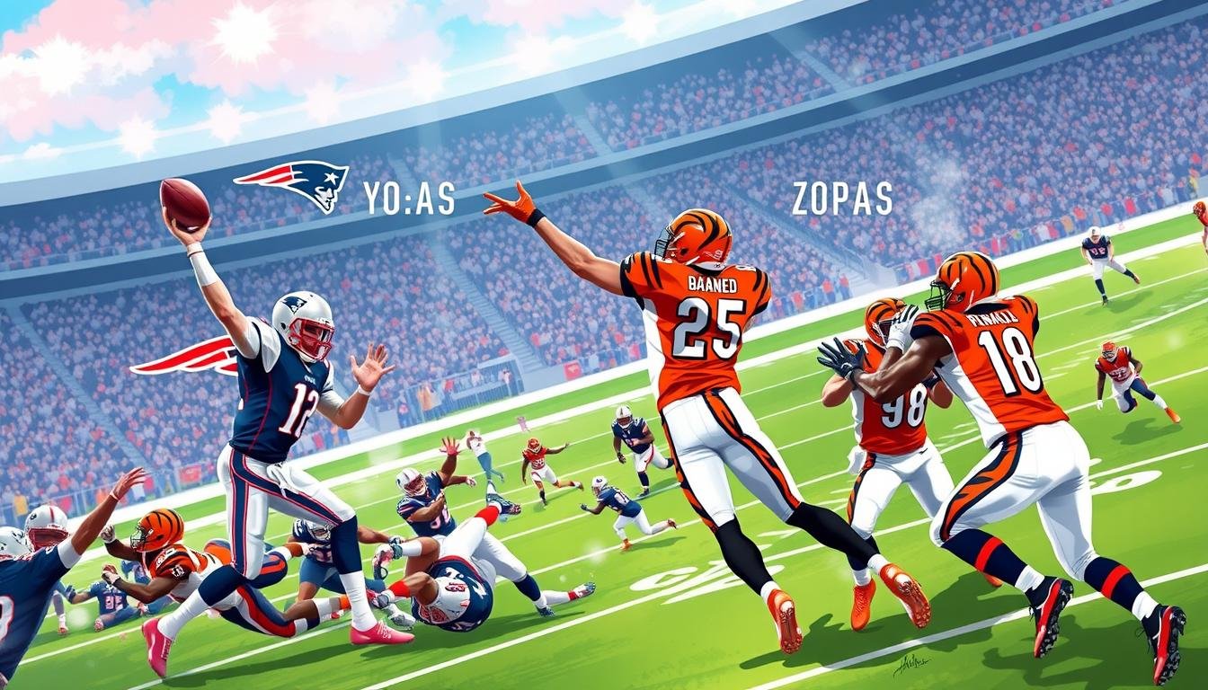 new england patriots vs bengals match player stats